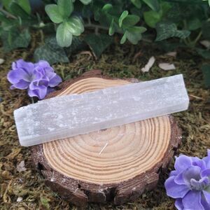 Small Raw Selenite Stick, Wand #14